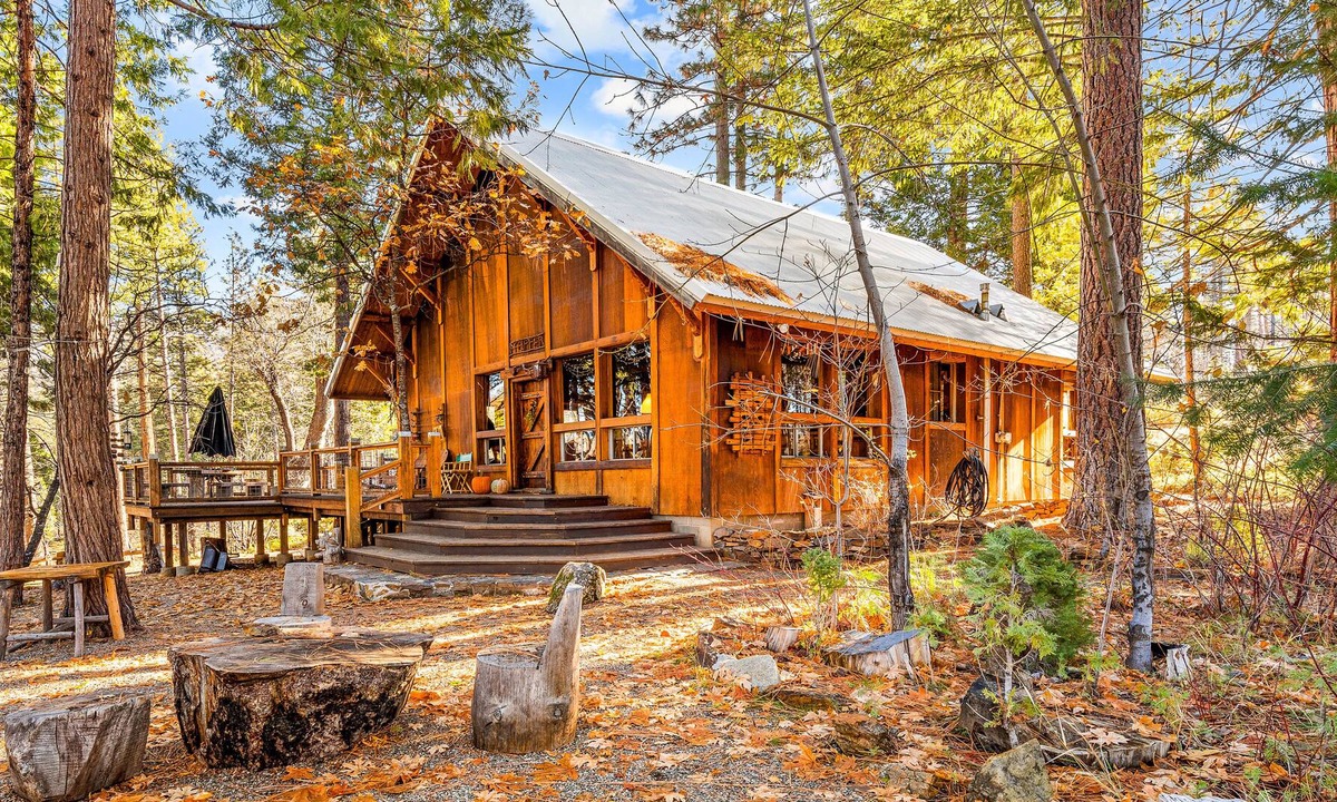 Groveland Cabin | Adventurer's retreat with a pizza oven, wood-burning fireplace, and large deck