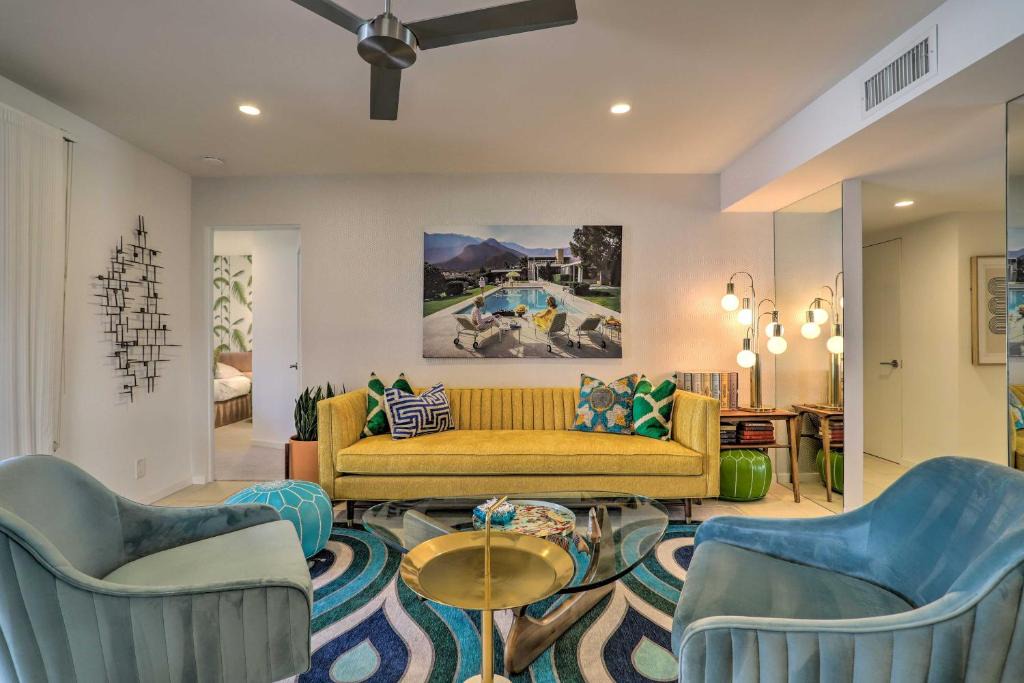 Palm Springs Apartment | Chic Palm Springs Gem with Patio and Pool Access!