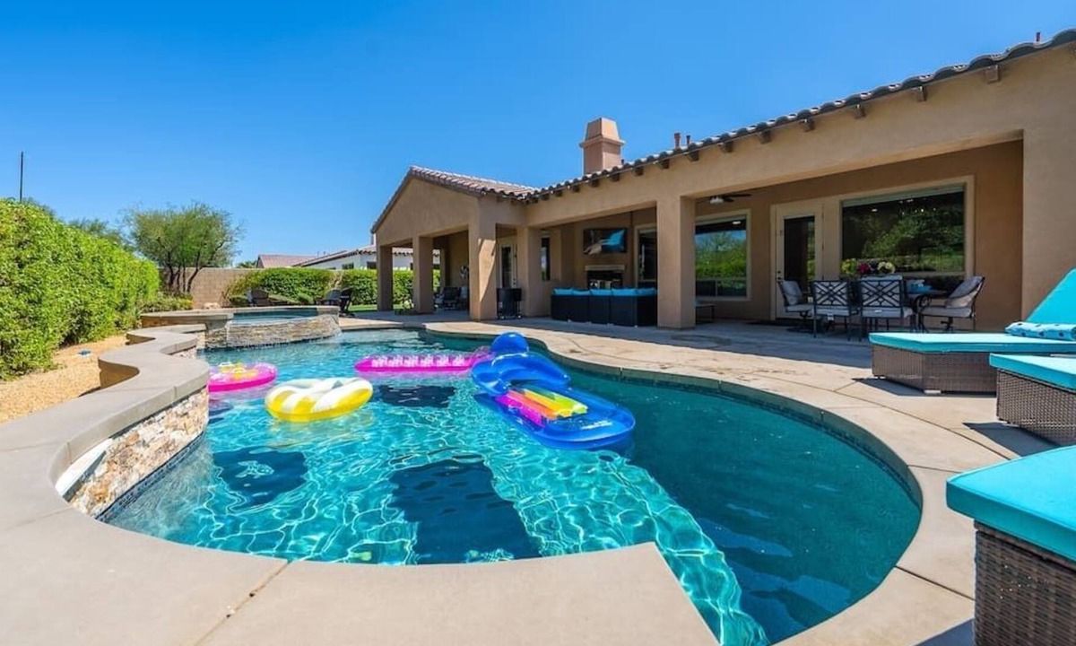 Rancho Santana Villa | Desert Haven - Resort Tuscan Living Pool Firepit