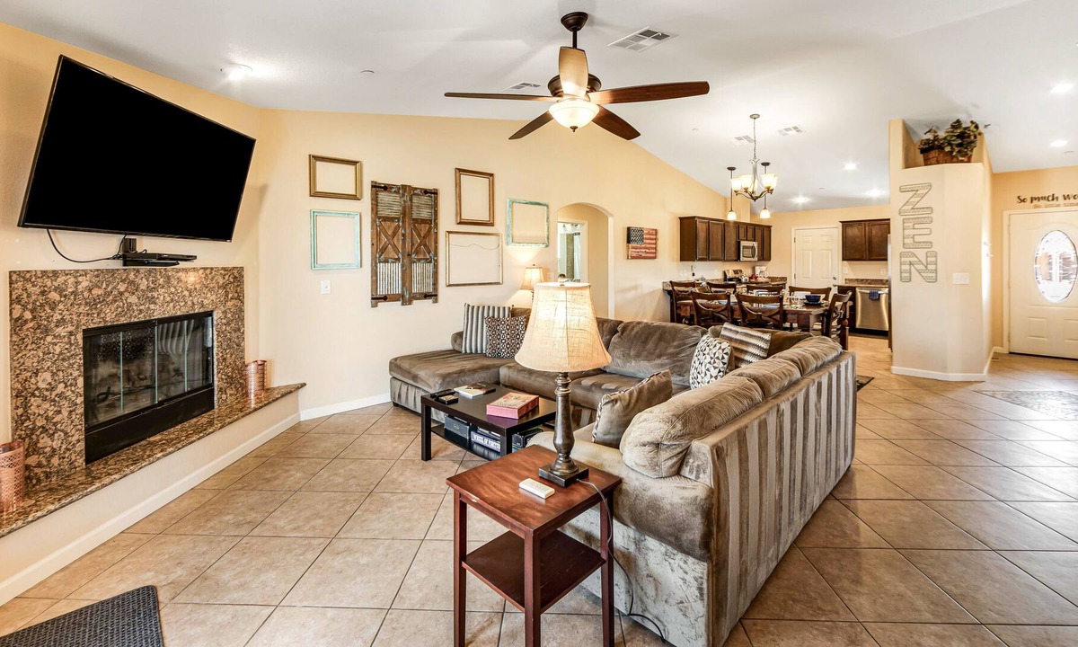 Indian Cove House | Dog-friendly home with fenced yard, firepit, fireplace, W/D & AC
