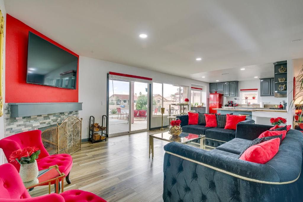 Silver Lakes Country Club House | Family Helendale Home - Private Dock and Fire Pit!