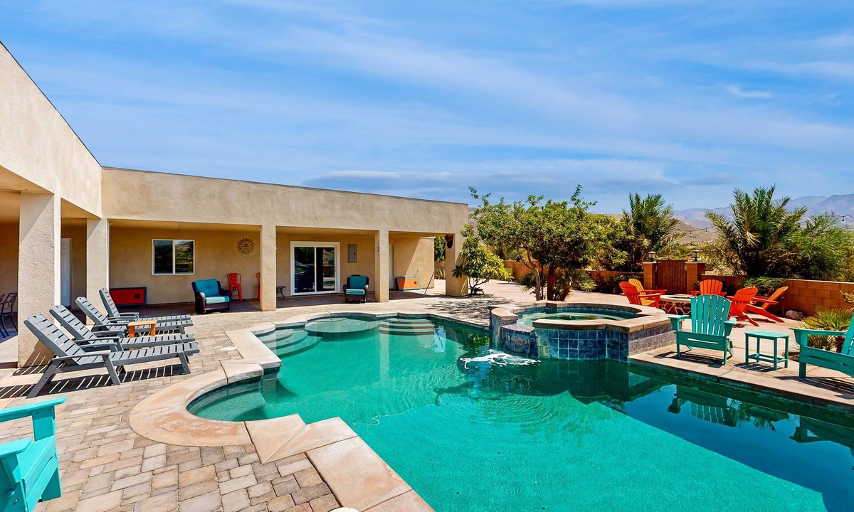 Indio Hills House | Painted Hills desert retreat with 5-acre compound with saltwater pool & spa