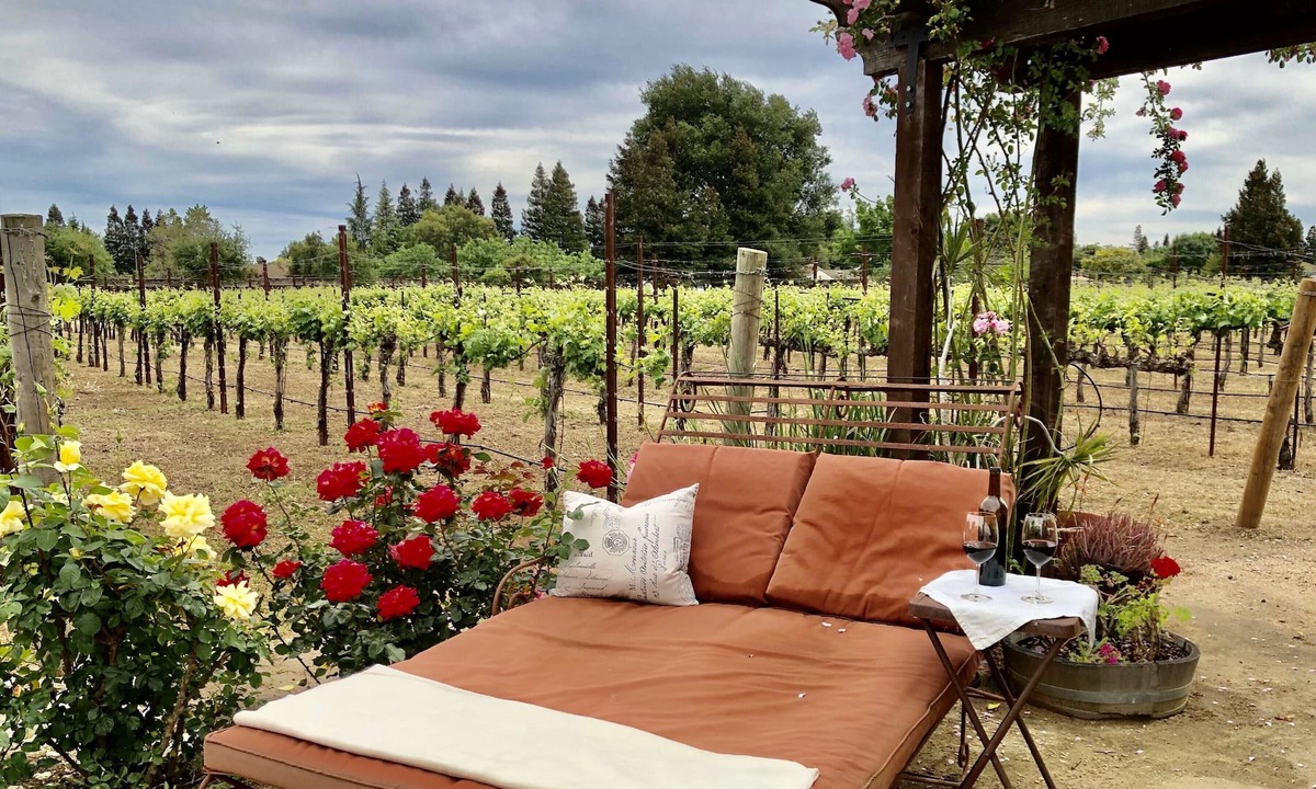 Morgan Hill House | Poolside Suite with a private rose garden and private entry