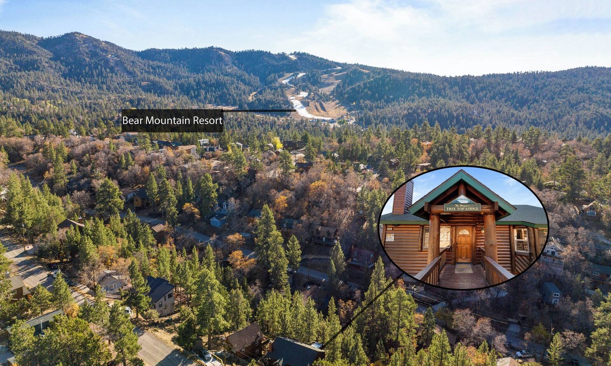 Upper Moonridge Cabin | Private HOT TUB! 5 STAR LOG HOME with Ski Slope & Tree Top VIEWS!