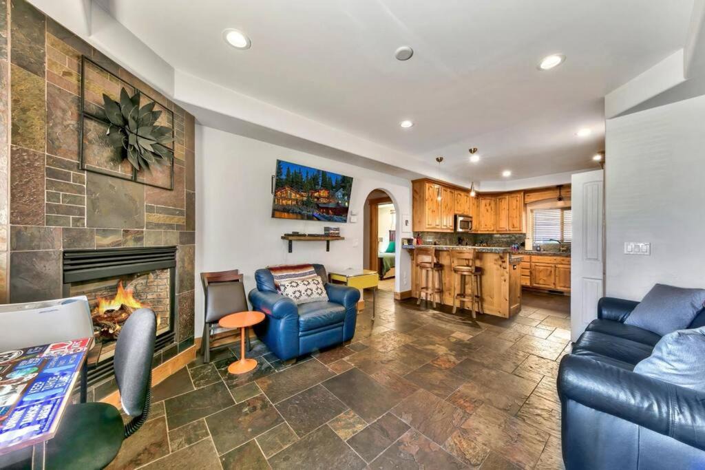 Al Tahoe House | Tahoe Cozy Cabin, 2 Bedroom with a gas fireplace.