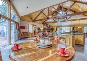 Experience luxury and splendor with private spa, game room + updated kitchen
