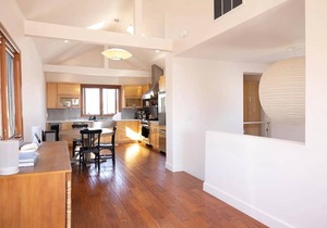 Furnished Playa Del Rey house, ocean views crown three levels in perfect harmony