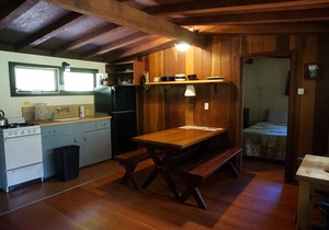 Riverside cabin in the Klamath Mountains