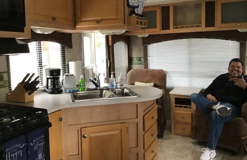 Clear Lake House | "Blue Gill Bobber" Roomy Travel Trailer slide out