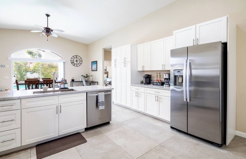 Cathedral City House | Centrally Located Spacious Saltwater Pool and Spa Home