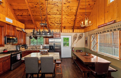 Fox Farm Cabin | Detached Rec Room! Central HEAT & FIREPLACE in Cabin. "Stay warm, my friends!"