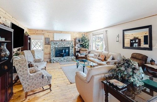 Bass Lake House | Dog-friendly home with boat slip, lake views, multiple decks, yard & WiFi