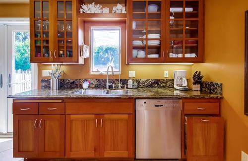 Beach Barber Tract House | Family-friendly summer vacation home with big hot tub 2 blocks from beach.