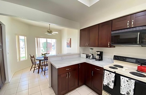 Palm Desert Condo | NEW 3-bedroom condo in Palm Desert with 2 Pools, WiFi, Pickle Ball, Tennis + Gym