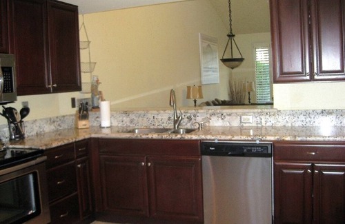 Palm Desert Condo | Stunning elevated mountain and lake views at Palm Valley Country Club!