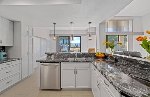 La Quinta Condo | 💛Stunning Views & Pool! Remodeled, Golf Cart & Pets Welcome, 85+ Reviews!💛
