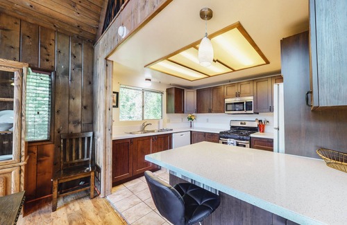 Blue Jay House | Sun-filled, Blue Jay home with 2 decks, game room & Lake Arrowhead views