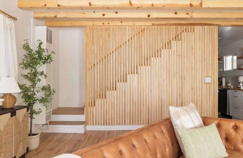 Big Bear City House | Terra Cottage MidCentury Modern A Frame Spa