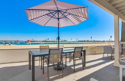 Central Mission Beach Condo | WaterFront * Exclusive View Patio * Ground Level * A/C