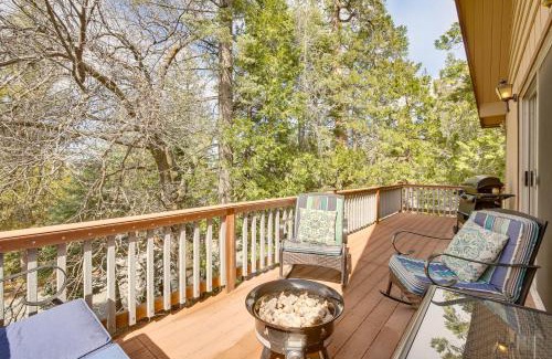 Lake Arrowhead House | Woodsy Lake Arrowhead Cabin with Fire Pit Table
