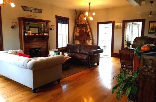 Moss Landing Cabin | 2nd floor(Upstairs/Level 01) - Historic House - Fireplace.