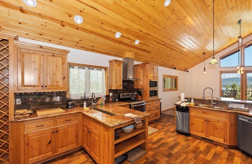 Fawnskin Cabin | A Heavenly View by Destination Big Bear : Million Dollar View in this Beautifully Remodeled Custom Home in North Shore! Lake Views! Game Table! Pet Friendly!