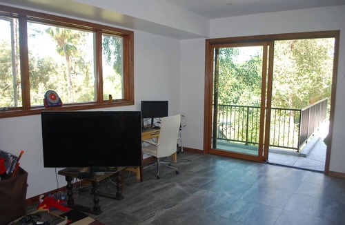 La Canada Flintridge House | Bedroom and Living Room for a quiet guest