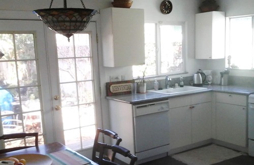 Los Angeles House | Bright room w/private bath, french doors, desk, TV, Wifi.