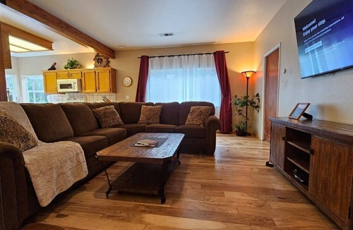 Bass Lake Cabin | Cabin in The Pines | Large Outdoor Patio | Firepit