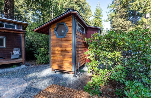 Fort Bragg Apartment | Charming Tiny House nestled in the redwoods, less than a mile from the beach.