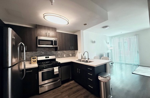 Wilshire Center Apartment | Chic modern apartment with AC, WiFi, fitness room in fabulous LA Koreatown