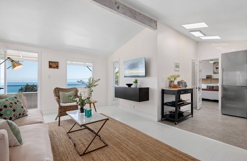Summerland Condo | Chic Summerland Getaway! Ocean Views, Elevated Interior, and More!