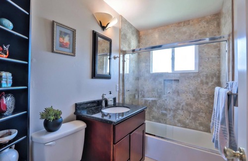 Santa Clara House | Cozy bedroom + shared bathroom in pleasant Santa Clara with AC, WiFi