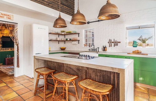 Pioneertown House | Curated Wild West Cabin w Private Saloon, Hot tub/Pool, Downtown Pioneertown!
