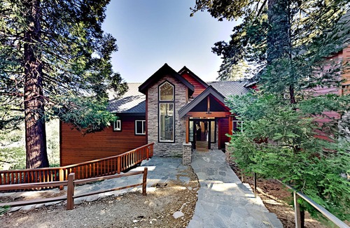 Twin Peaks House | Custom timberline lodge near lake with fireplaces, decks, & pool table