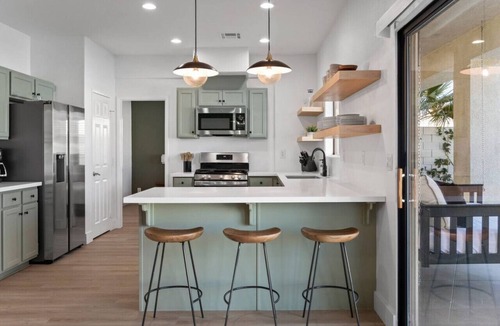 Indio Apartment | Desert Skyline | Luxury Pool + Sunken Firepit Area