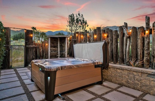 Riverside County Apartment | Desert Zen: Tranquil Escape, Pool/Hot Tub, Firepit