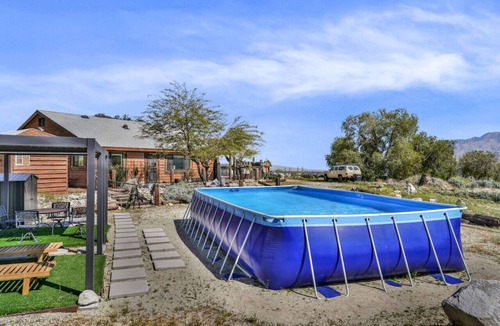 Riverside County Apartment | Desert Zen: Tranquil Escape, Pool/Hot Tub, Firepit