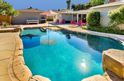 Anaheim Colony Historic District House | Dog-friendly home close to Disneyland with a saltwater pool, hot tub, & firepit