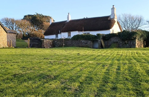 Hartland Cottage | East Titchberry: Thatched cottage charm, log fire, garden, wild coastal walks!