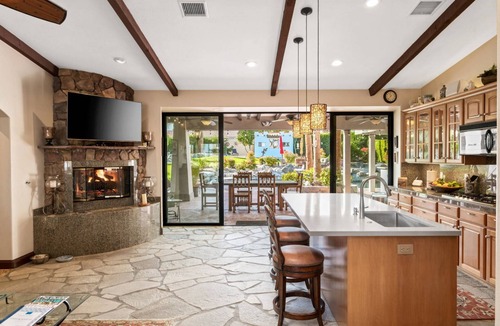 Magnesia Falls Cove House | Gorgeous Spanish Style Home in Rancho Mirage | Private Pool & Spa with Mountain Views