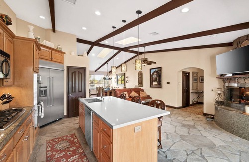 Magnesia Falls Cove House | Gorgeous Spanish Style Home in Rancho Mirage | Private Pool & Spa with Mountain Views