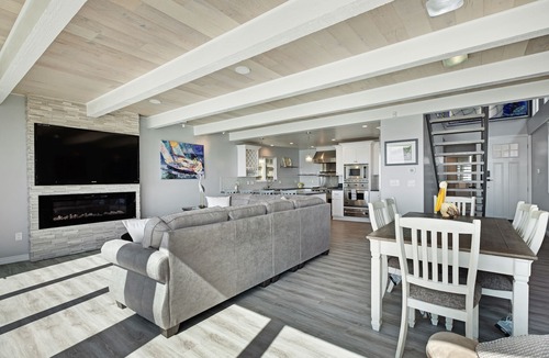 Oxnard Shores House | Gorgeous waterfront home with a private hot tub, gas fireplace, & beach access