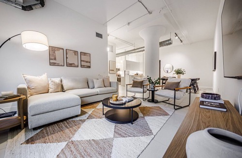 Historic Core Apartment | Industrial-Style 2BR Condo Downtown LA W/Rooftop
