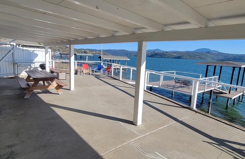 Clearlake House | Lakefront home with patio, private boat dock and fishing pier