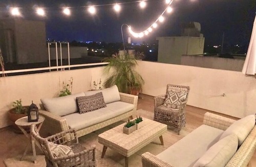 Sunset Park Condo | Large rooftop terrace with sweeping ocean and city view