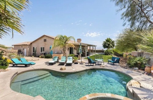Desert Hot Springs House | Mountain & Sunset Views, Private Salt water Pool Spa, Putting Green, Spacious