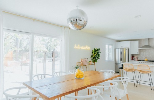 Fire Mountain House | Pink Paradise Inn - 5 BR Fun Retro Home w/Pool