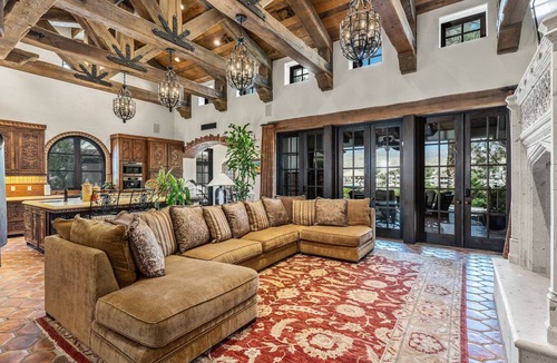 Indio House | Private Lake Front Spanish Hacienda