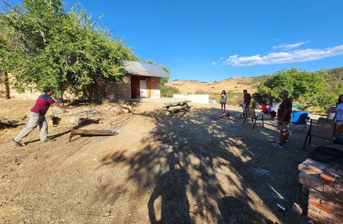 Maricopa Cabin | Room w/floor-to-ceiling Window in Glamping Resort w/Pet Park near Outdoor Fun